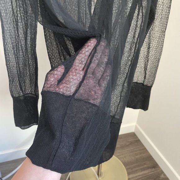 Rag & Bone Sheer Front Drape Button Down Cardigan - Picture 8 of 8